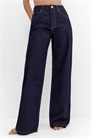 Джинсы с широкими брючинами артикул 155588352
