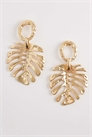 Серьги в виде пальмовых листьев артикул 155002014