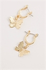 Серьги-кольца в виде бабочки артикул 154694234