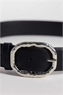 Ремень из искусственной кожи с кованой металлической пряжкой артикул 153084259