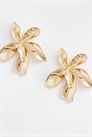 Цветочные серьги-гвоздики с полуматовым золотым покрытием артикул 155174123
