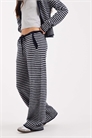 Брюки с прямыми брючинами из полосатого трикотажа артикул 152942232