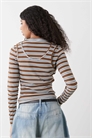 Топ с длинными рукавами, двухслойный, в полоску артикул 155574543