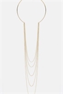Колье с длинной цепочкой контрастного цвета артикул 156236144