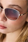 Солнцезащитные очки квадратной формы из металла артикул 156090858