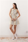 Мини-платье с вырезами и завязками по бокам артикул 142455273