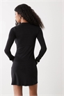 Мини-платье с длинными рукавами и застежкой на кнопках артикул 155391802