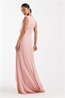 Шифоновое макси-платье для подружки невесты с закрученным элементом артикул 153113233