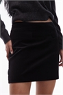 Мини-юбка из бархата с высоким содержанием хлопка и карманами спереди артикул 152632116
