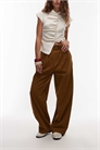 Брюки из вельвета с широкими штанинами и складками, с отделаным поясом артикул 149244972