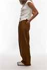 Брюки из вельвета с широкими штанинами и складками, с отделаным поясом артикул 149244972