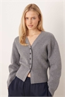 Кардиган с V-образным вырезом и лепными элементами артикул 154235955