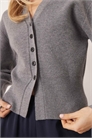 Кардиган с V-образным вырезом и лепными элементами артикул 154235955