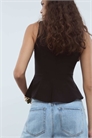 Топ без рукавов с баской артикул 151668205