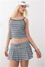 Юбка с мини-полосками и оборками артикул 143375681