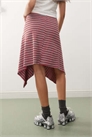 Юбка с низкой талией и полосками, сшитыми в стиле «хай-лоу» артикул 151750275