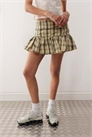 Мини-юбка в клетку с заниженной талией артикул 147973783