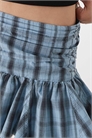 Мини-юбка в клетку с заниженной талией артикул 144438384