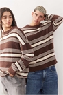 Свитер с полосками и круглым вырезом, унисекс артикул 143420715