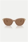 Солнцезащитные очки Sk6010 в стиле «кошачий глаз» с коричневыми стеклами артикул 144264337