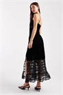 Макси-платье-топ из бархата и кружева артикул 148701953