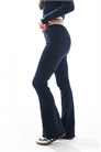 Брюки темно-синего цвета с расклешенными штанинами co-ord артикул 151188095