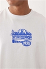 Футболка свободного кроя с изображением гор артикул 155831885