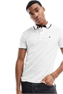 Поло с логотипом из пике с отстрочкой, приталенный крой артикул 133496983