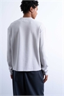 Футболка с длинным рукавом из плотной ткани с вафельной текстурой и укороченным кроем артикул 150330851