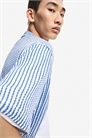 Рубашка в полоску с короткими рукавами артикул 149423544