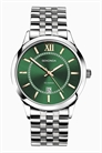 Классические мужские часы Williams с серебристым корпусом из нержавеющей стали диаметром 40 мм и зеленым циферблатом артикул 136909456