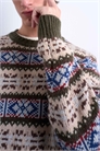 Свитер с круглым вырезом, связанный узором «фэйр-айл» артикул 148041276