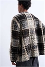 Кардиган из смешанной шерсти с текстурным узором в клетку артикул 150564455