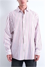 Рубашка с длинными рукавами в полоску свободного кроя артикул 148709104