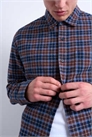 Рубашка из фланели в клетку свободного кроя артикул 146855467