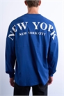 Футболка свободного кроя с длинным рукавом и принтом «Нью-Йорк» артикул 149427332