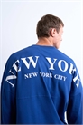 Футболка свободного кроя с длинным рукавом и принтом «Нью-Йорк» артикул 149427332