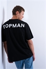 Футболка свободного кроя с принтом Topman спереди и сзади артикул 150659981