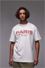Футболка свободного кроя с принтом «Париж» артикул 143218010