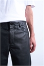 Прямые брюки из натуральной кожи артикул 147898503