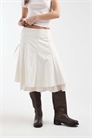 Юбка средней длины из смешанных тканей с шнуровкой артикул 153565878