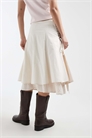 Юбка средней длины из смешанных тканей с шнуровкой артикул 153565878