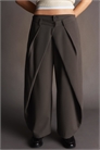 Брюки-кюлоты с складками артикул 155844473