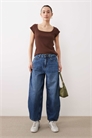 Джинсы со средней посадкой и широкими брючинами артикул 152931577
