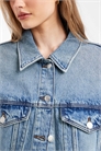 Джинсовая куртка свободного кроя артикул 155250746