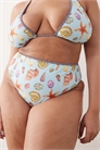 ASOS DESIGN Curve — бикини-трусики с высоким вырезом и высокой талией, с рисунком в виде морской звезды артикул 153747052