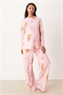 Комплект пижамы ASOS DESIGN для беременных с длинными рукавами и узором «пряничный домик и сахарная трость» артикул 147861153