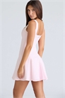 Мини-платье-клёш розового цвета из эластичной ткани «Амели» в стиле балерины артикул 151941003
