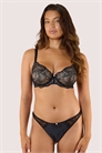 Бюстгальтер-балконет Idol из чёрного кружева артикул 153761063