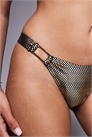 Нижняя часть бикини с золотыми металлическими элементами артикул 148077520